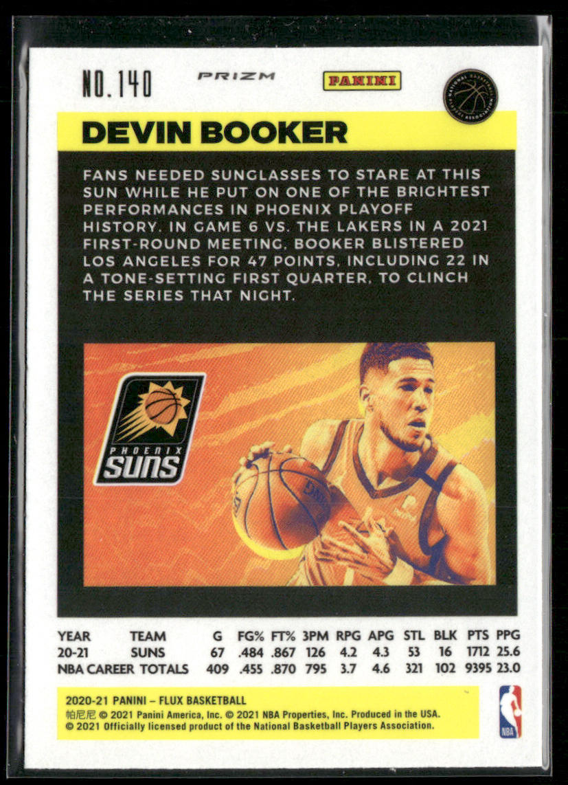 Devin Booker 2020-21 Panini Flux Pulsar #140 Phoenix Suns
