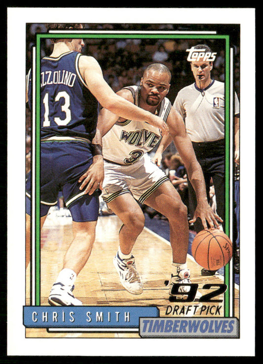 Chris Smith 1992-93 Topps #244 RC Minnesota Timberwolves