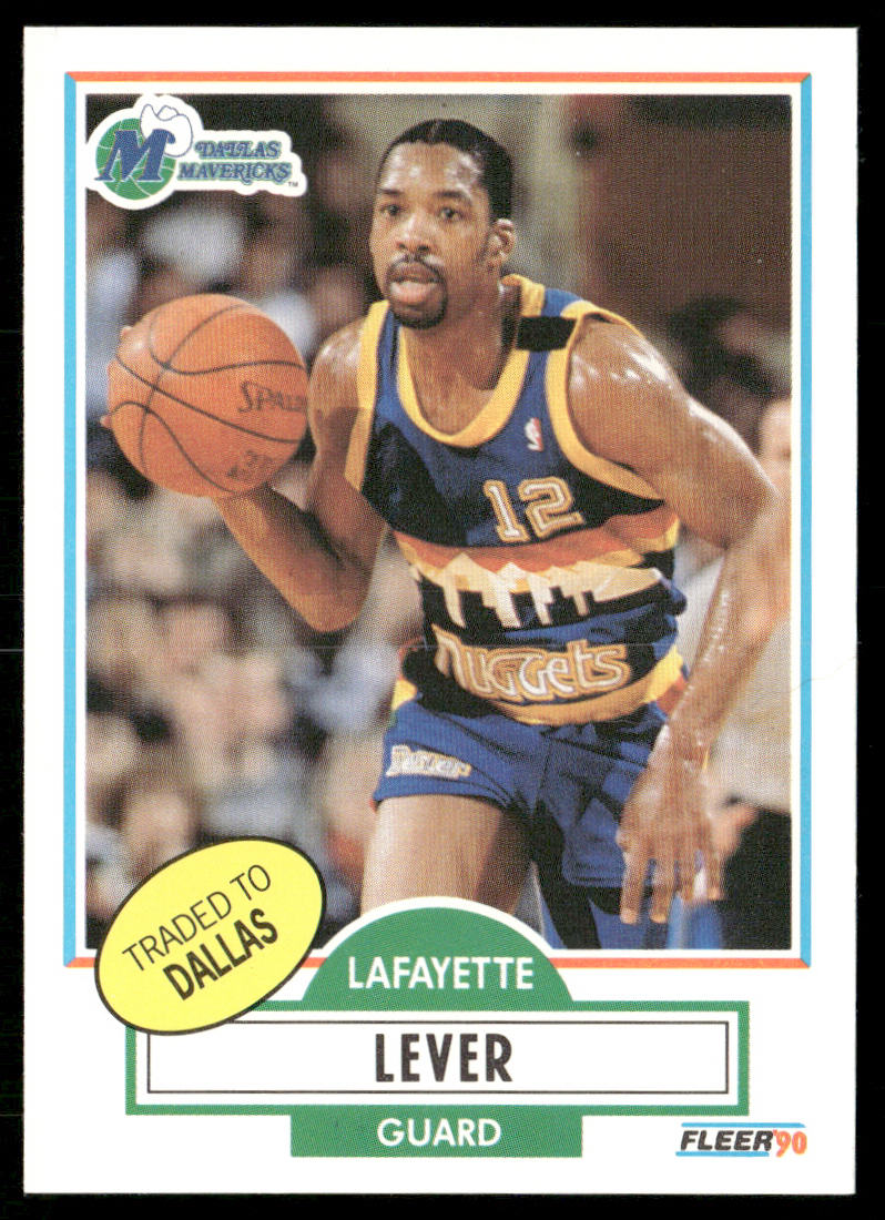 Lafayette Lever 1990-91 Fleer #50 Dallas Mavericks