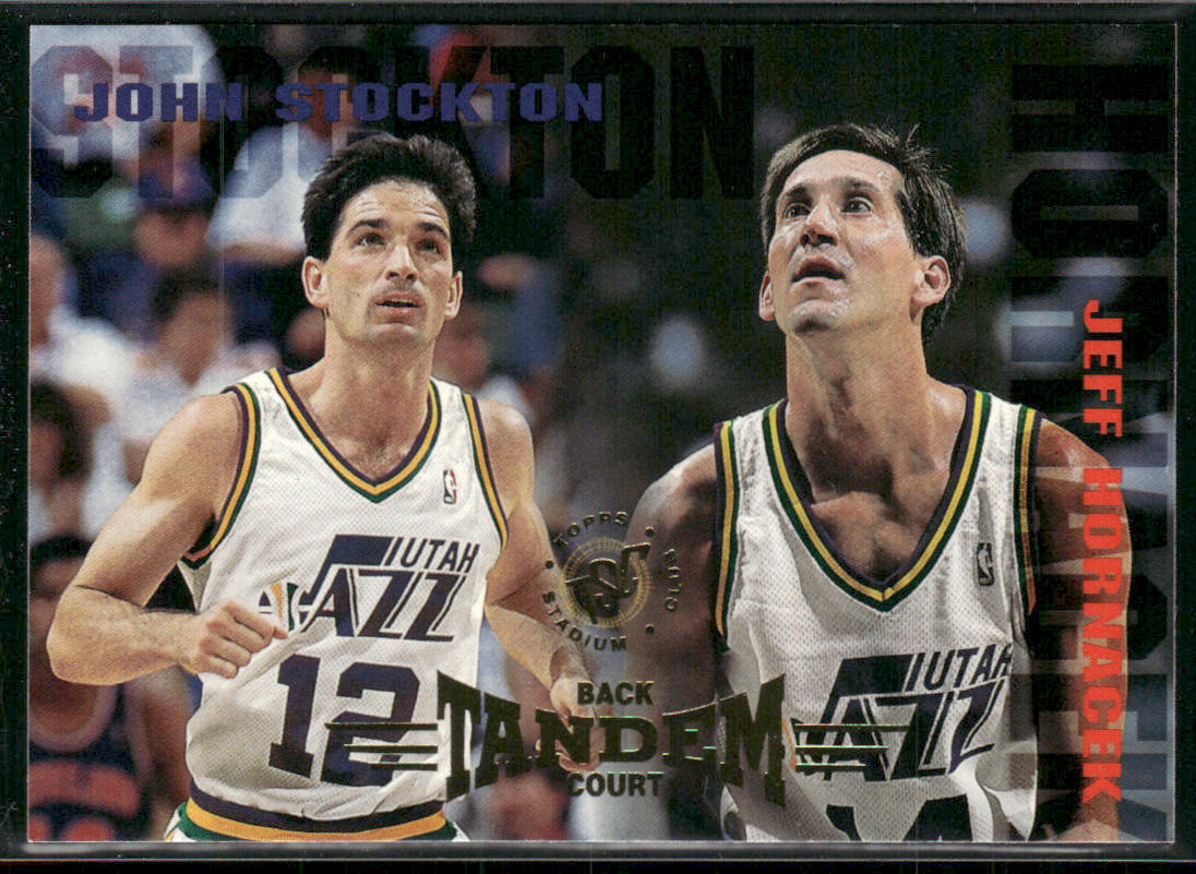 John Stockton / Jeff Hornacek 1994-95 Stadium Club #277 Utah Jazz