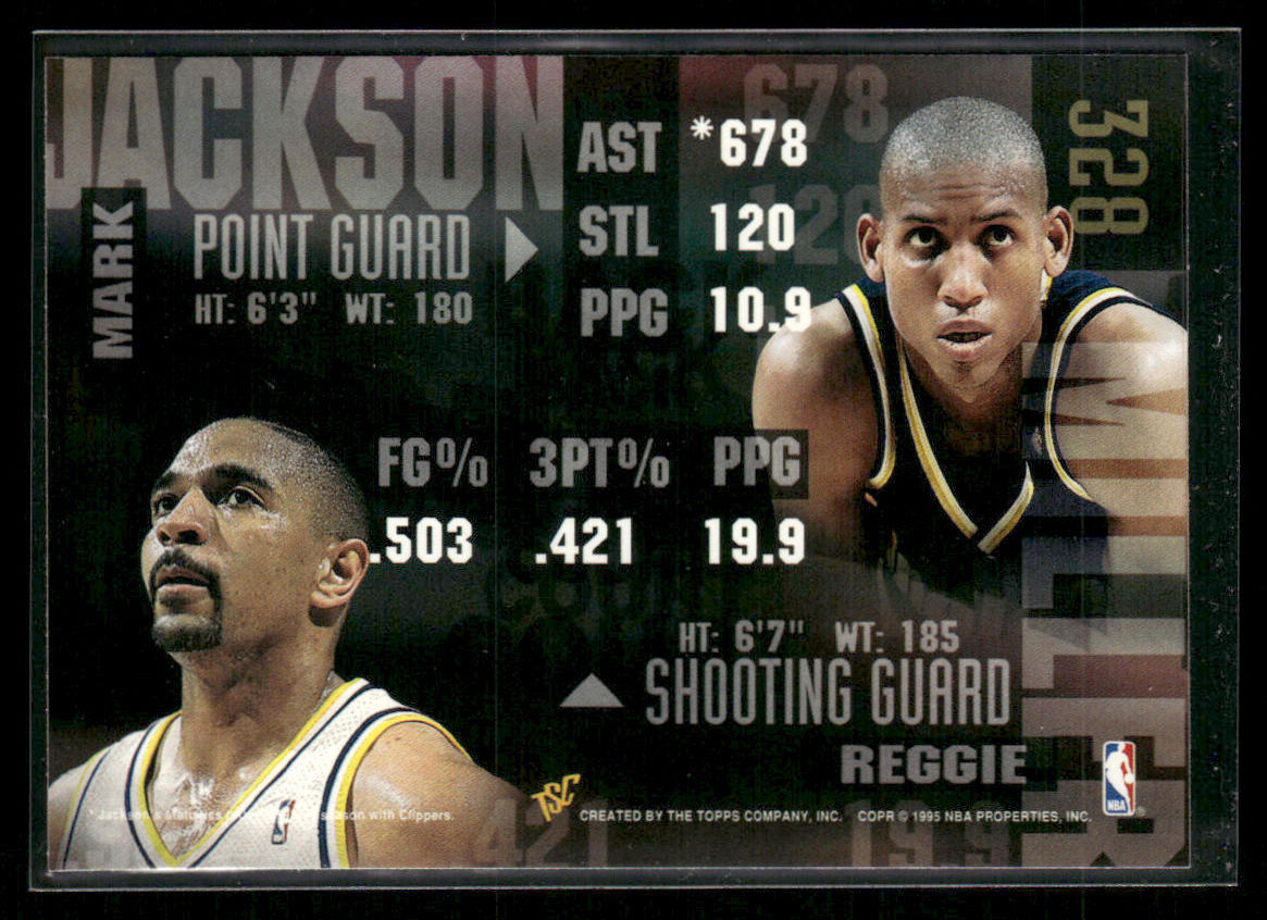 Reggie Miller / Mark Jackson 1994-95 Stadium Club #328 Indiana Pacers