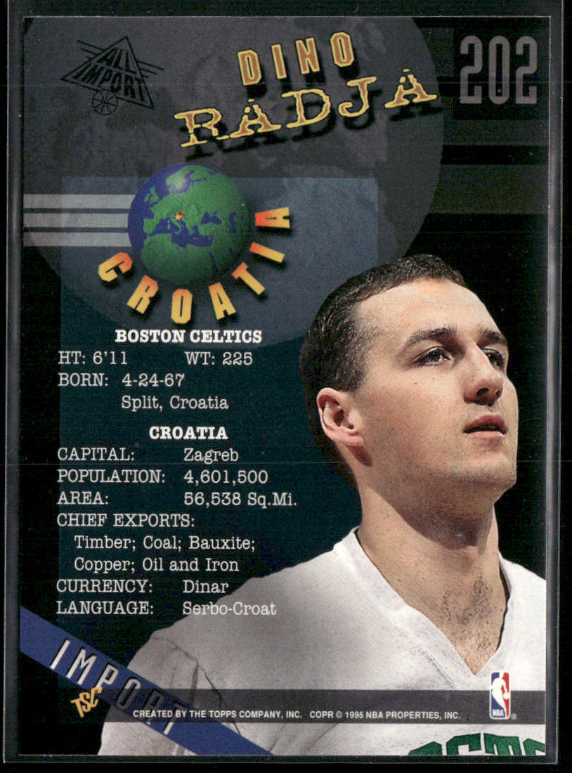 Dino Radja 1994-95 Stadium Club #202 Boston Celtics
