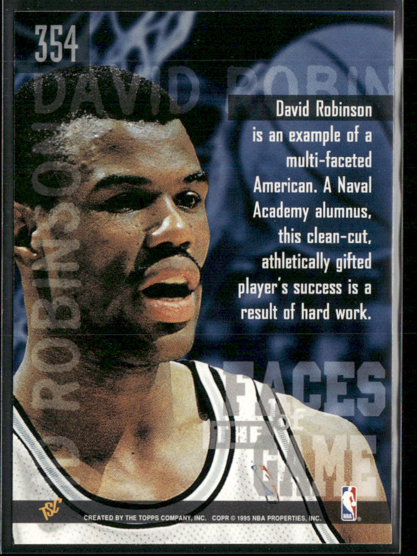 David Robinson 1994-95 Stadium Club #354 San Antonio Spurs