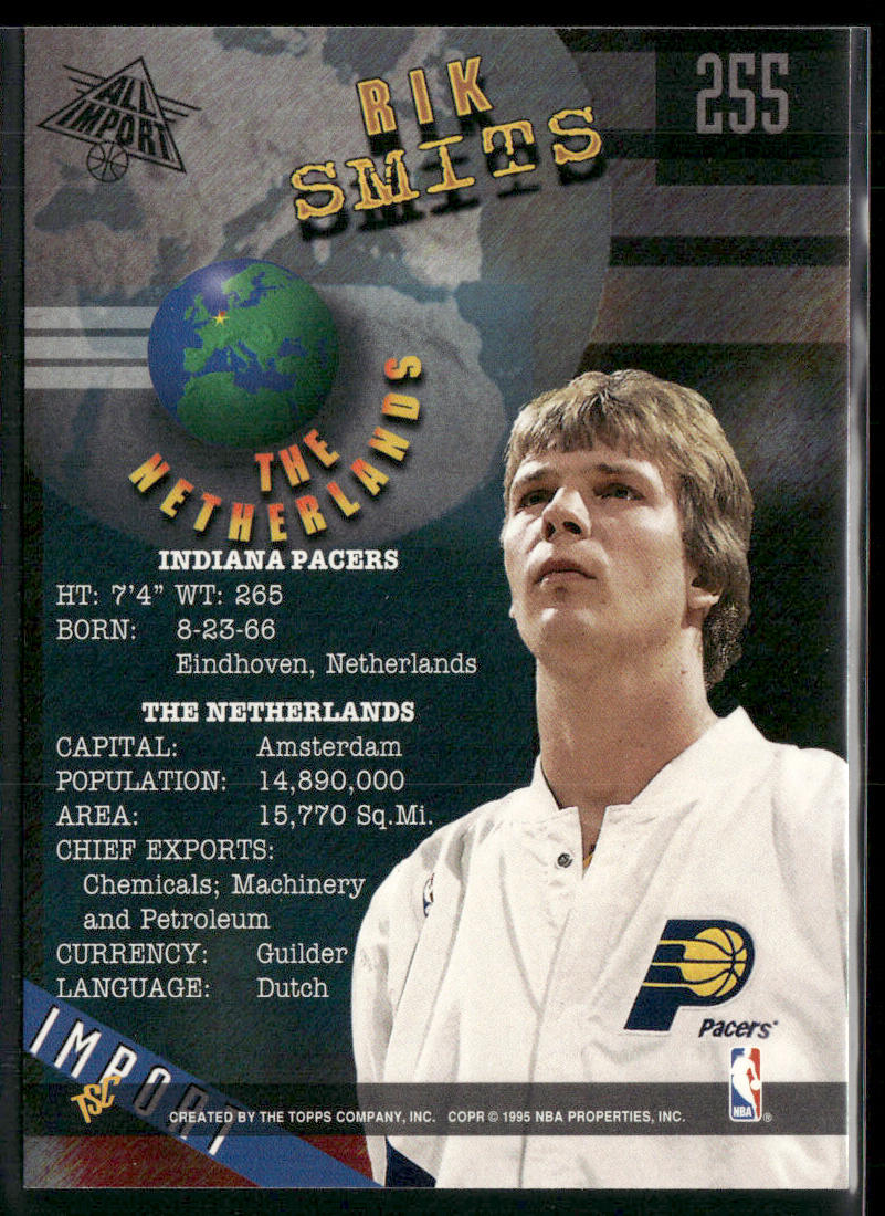 Rik Smits 1994-95 Stadium Club #255 Indiana Pacers