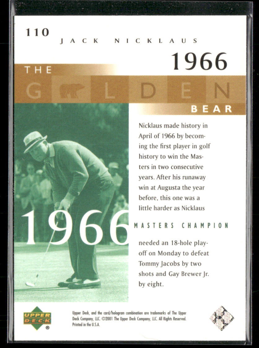 Jack Nicklaus 2001 Upper Deck #110
