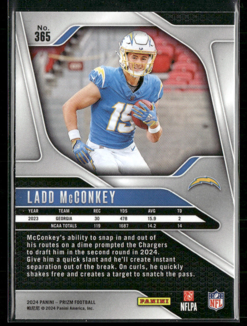 Ladd McConkey 2024 Panini Prizm #365 RC Los Angeles Chargers