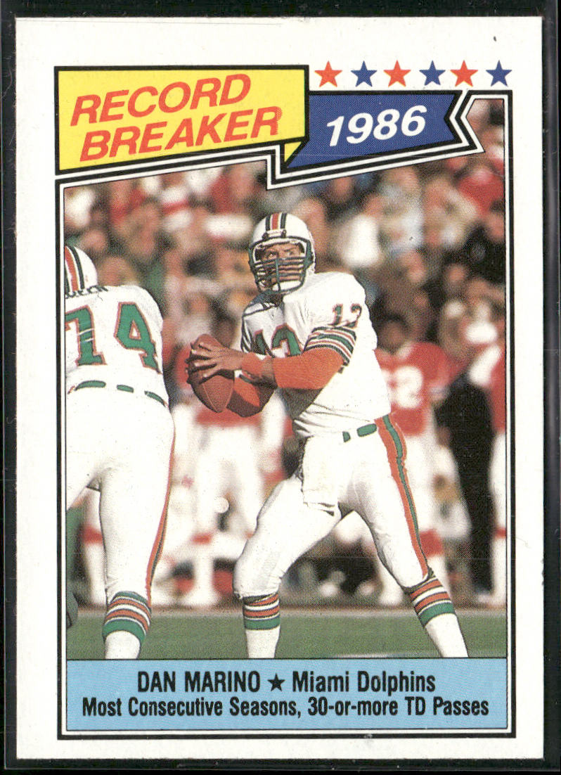 Dan Marino 1987 Topps #6c Miami Dolphins front