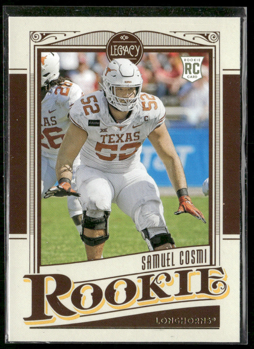 Samuel Cosmi 2021 Panini Legacy #189 RC Texas Longhorns