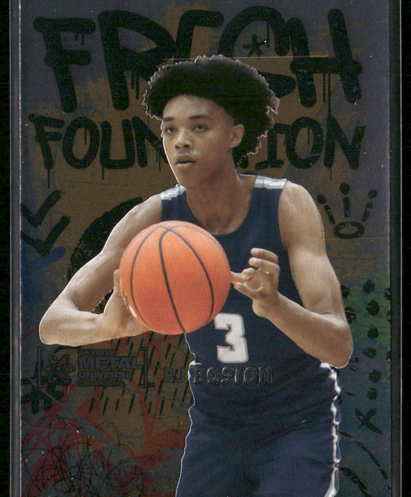 BJ Boston 2021 SkyBox Metal Universe Champions Fresh Foundation #FF48 front
