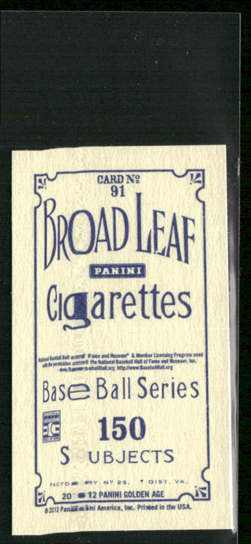 Earl Weaver 2012 Panini Golden Age Mini Broad Leaf Brown Ink #91 Orioles