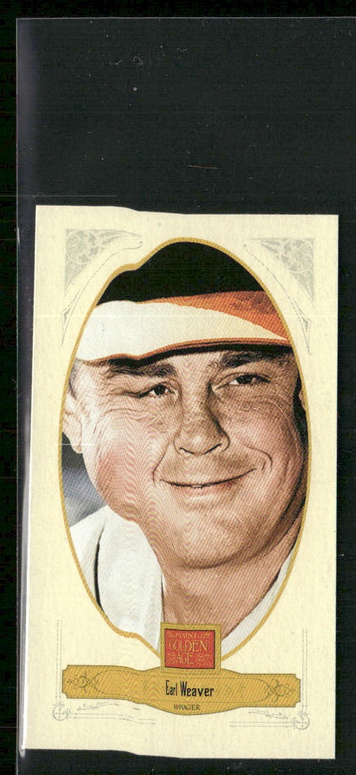 Earl Weaver 2012 Panini Golden Age Mini Broad Leaf Brown Ink #91 Orioles