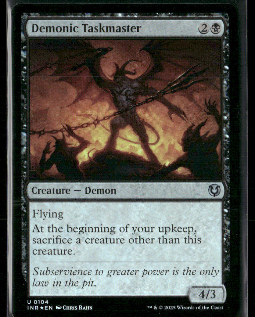 Demonic Taskmaster Innistrad Remastered #104 Uncommon Foil