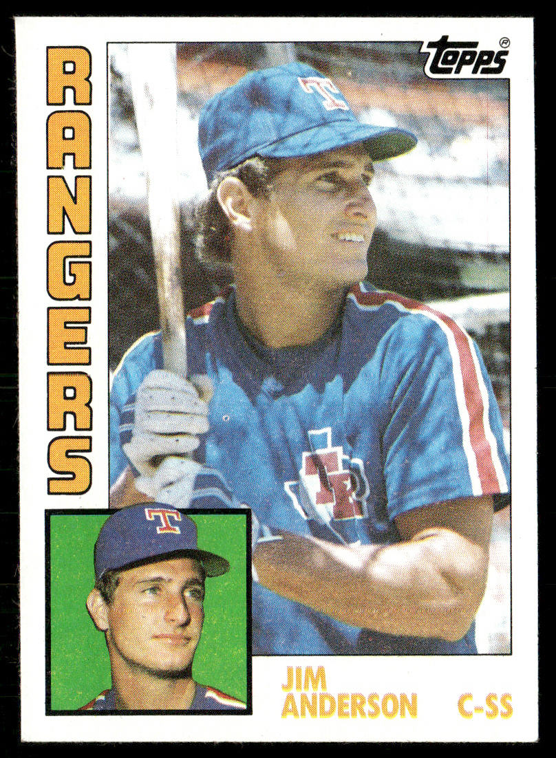 Jim Anderson 1984 Topps #353 Texas Rangers