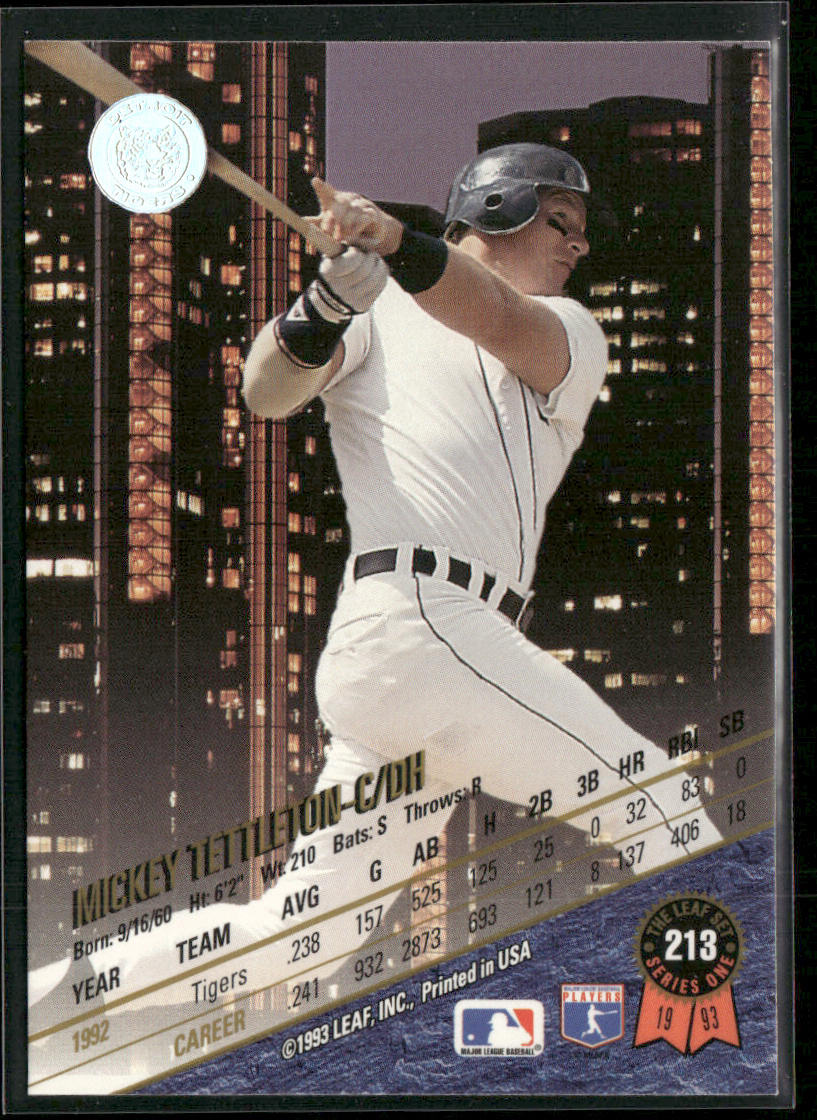 Mickey Tettleton 1993 Leaf #213 Detroit Tigers