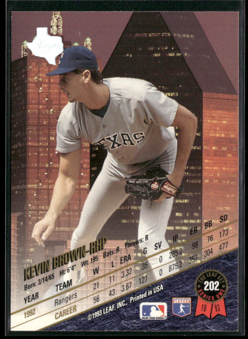 Kevin Brown 1993 Leaf #202 Texas Rangers