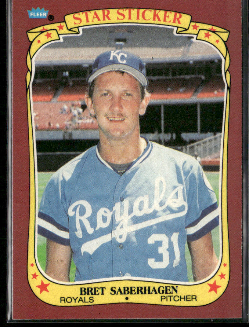 Bret Saberhagen 1986 Fleer Star Stickers #103 Kansas City Royals