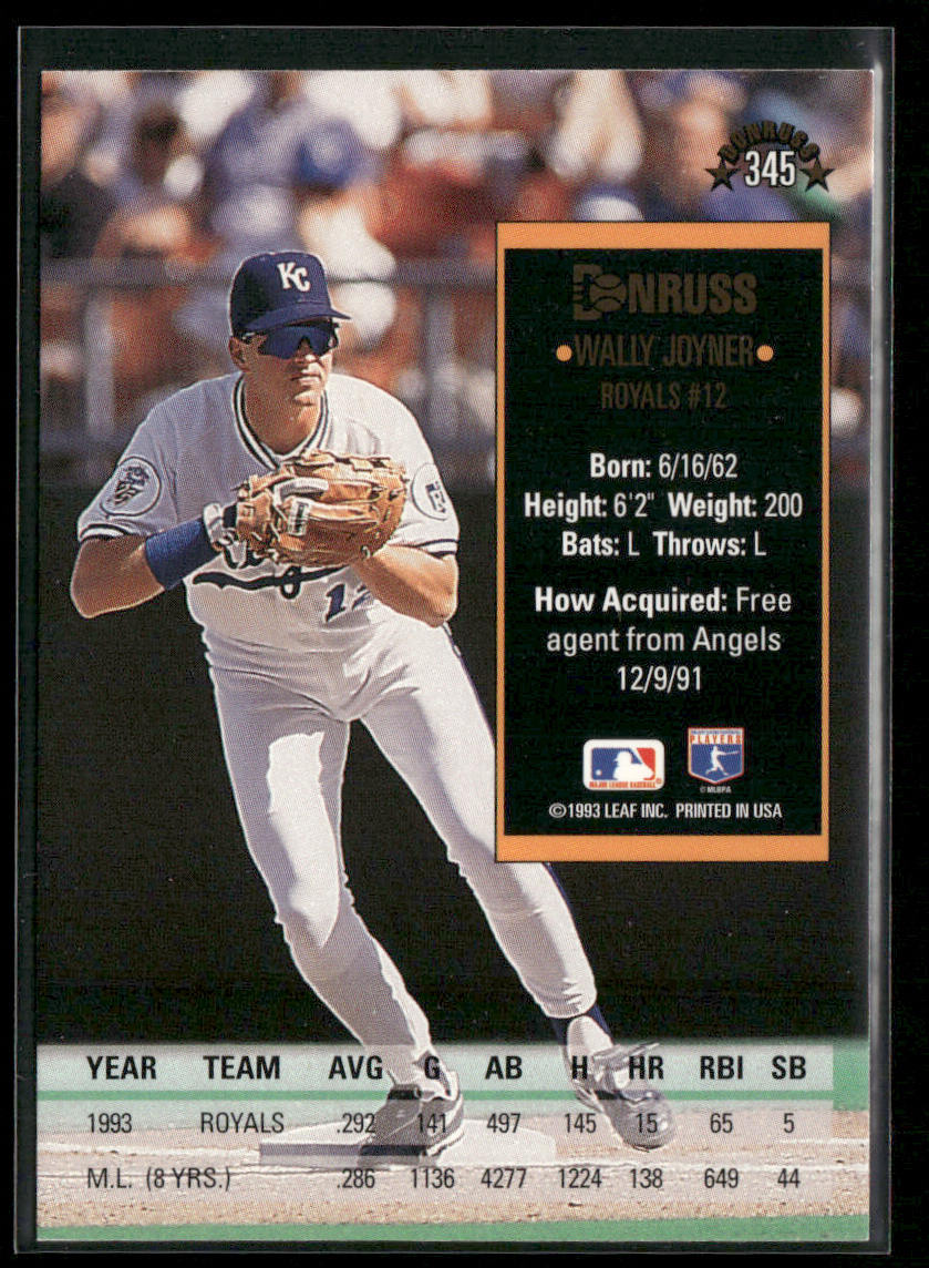Wally Joyner 1994 Donruss #345 Kansas City Royals