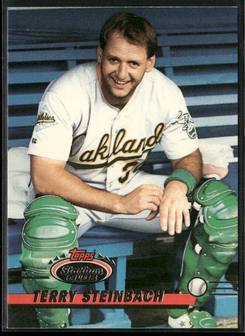 Terry Steinbach 1993 Stadium Club #208 Oakland Athletics