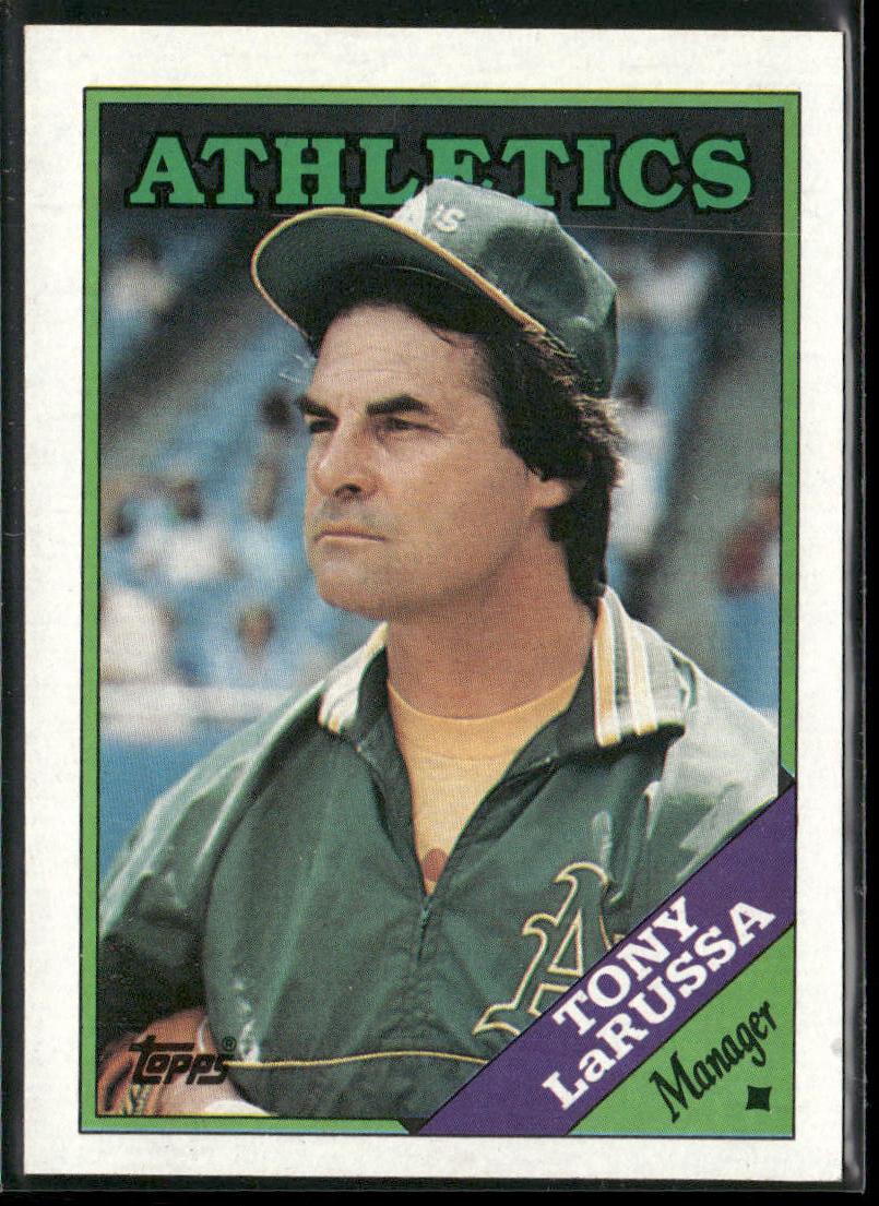 Tony LaRussa 1988 Topps #344 Oakland Athletics