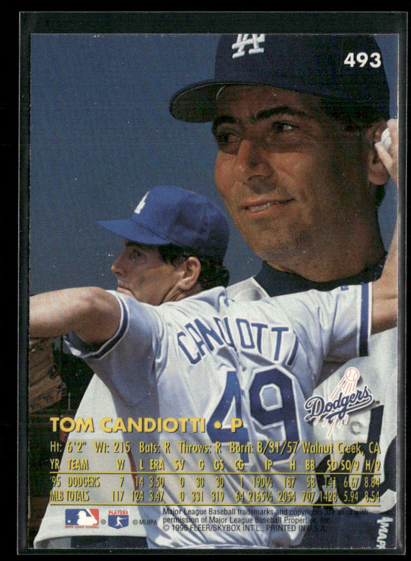 Tom Candiotti 1996 Ultra #493 Los Angeles Dodgers
