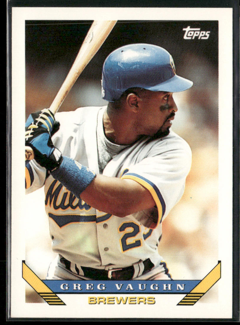 Greg Vaughn 1993 Topps #153 Milwaukee Brewers