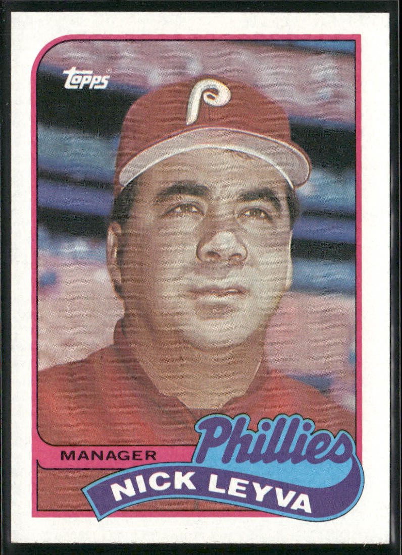 Nick Leyva 1989 Topps #74 Philadelphia Phillies front