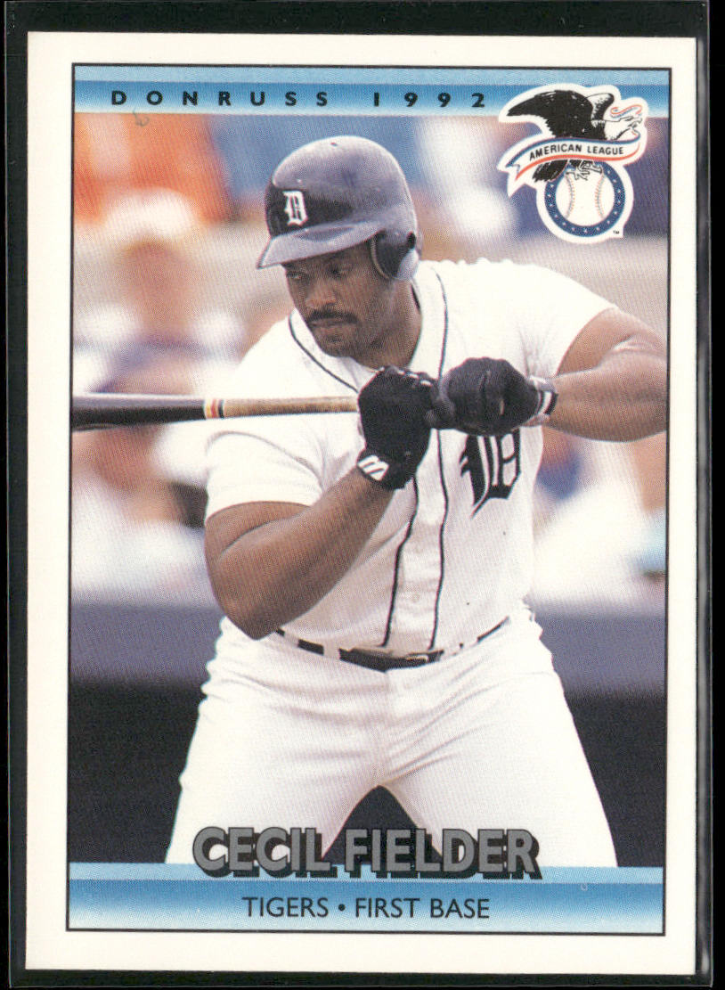 Cecil Fielder 1992 Donruss #27b Detroit Tigers front