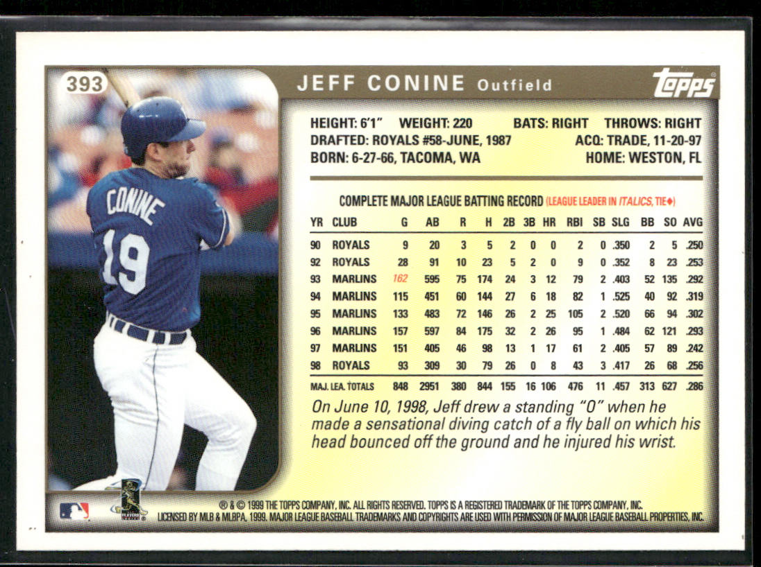 Jeff Conine 1999 Topps #393 Kansas City Royals