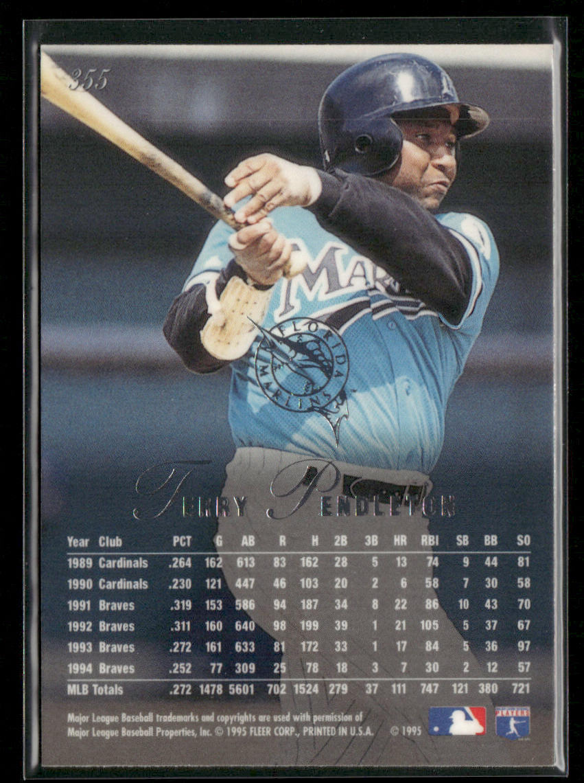 Terry Pendleton 1995 Flair #355 Florida Marlins