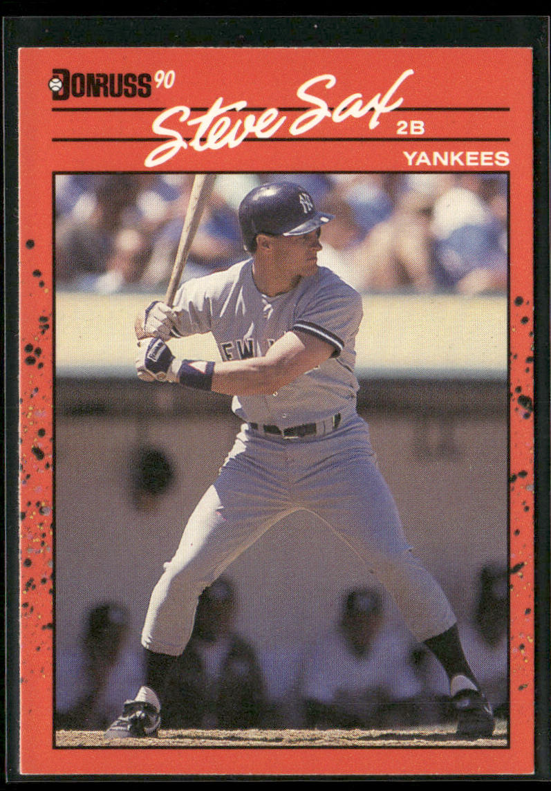 Steve Sax 1990 Donruss #78b New York Yankees