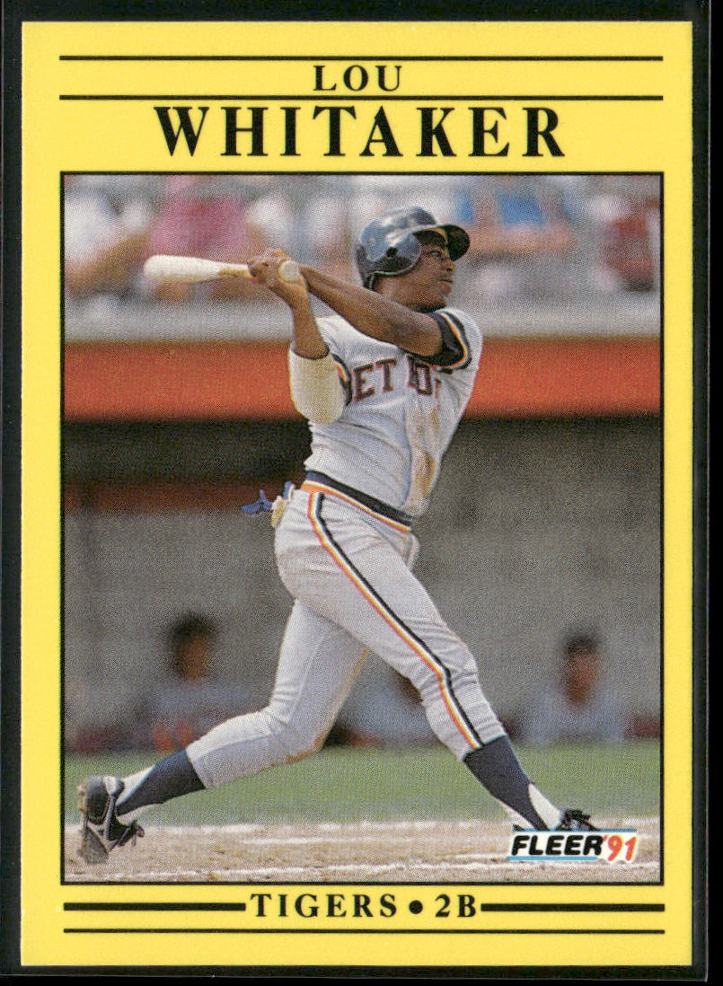 Lou Whitaker 1991 Fleer #357b Detroit Tigers