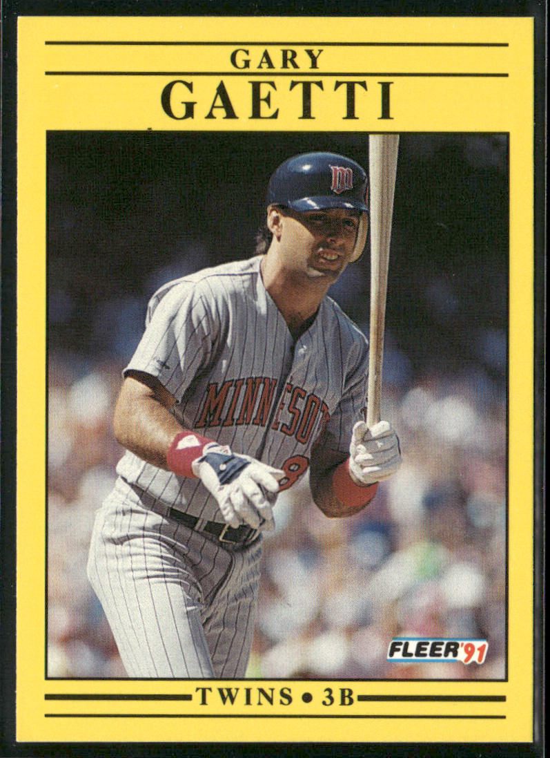 Gary Gaetti 1991 Fleer #609a Minnesota Twins