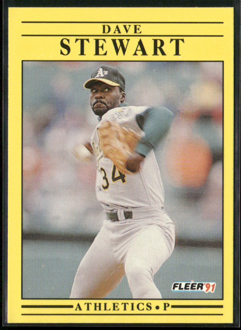 Dave Stewart 1991 Fleer #25b Oakland Athletics