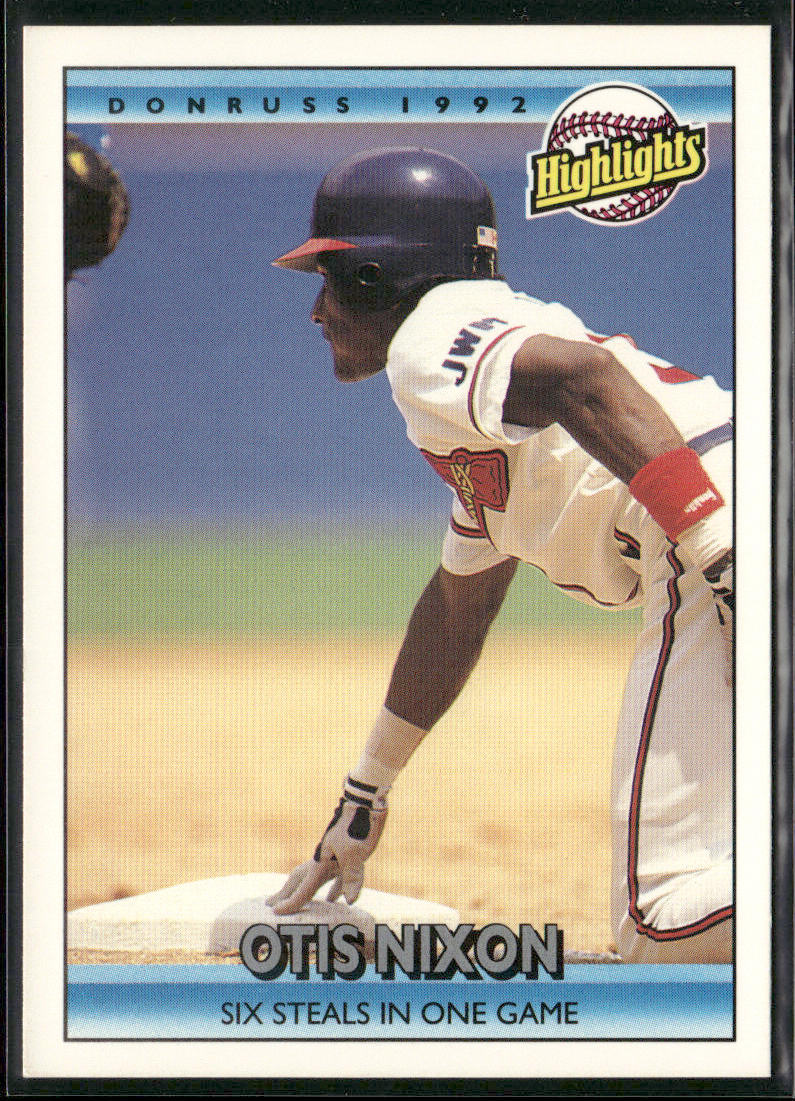 Otis Nixon 1992 Donruss #33b Atlanta Braves