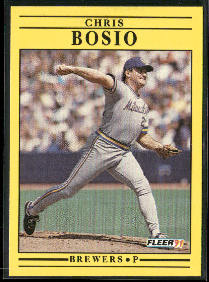 Chris Bosio 1991 Fleer #576 Milwaukee Brewers