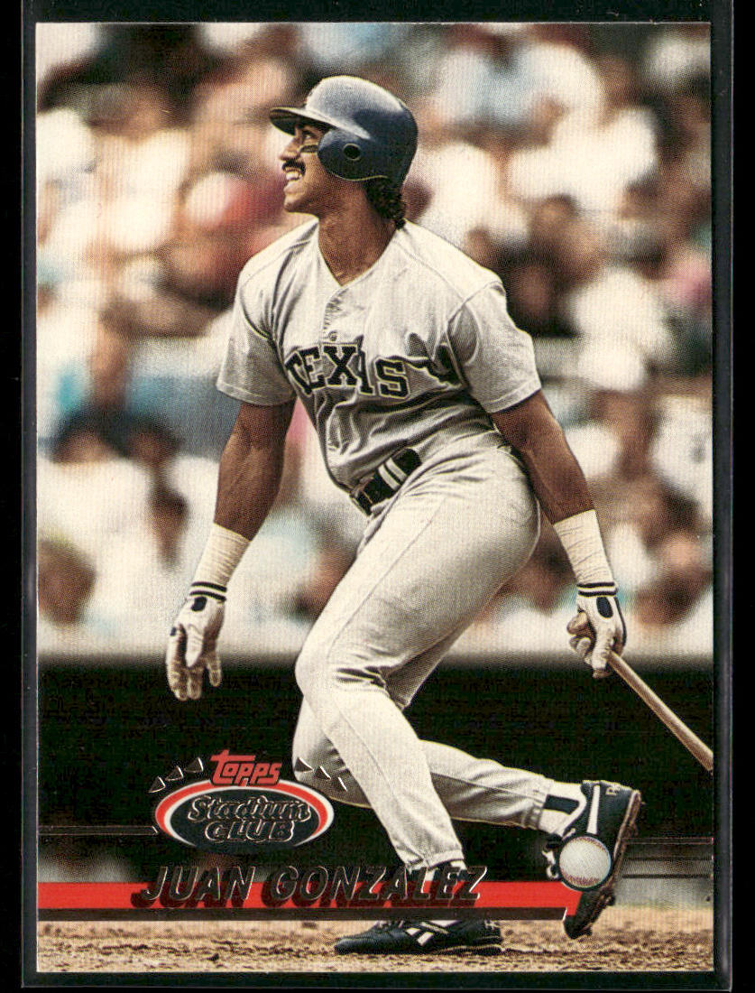 Juan Gonzalez 1993 Stadium Club #540 Texas Rangers