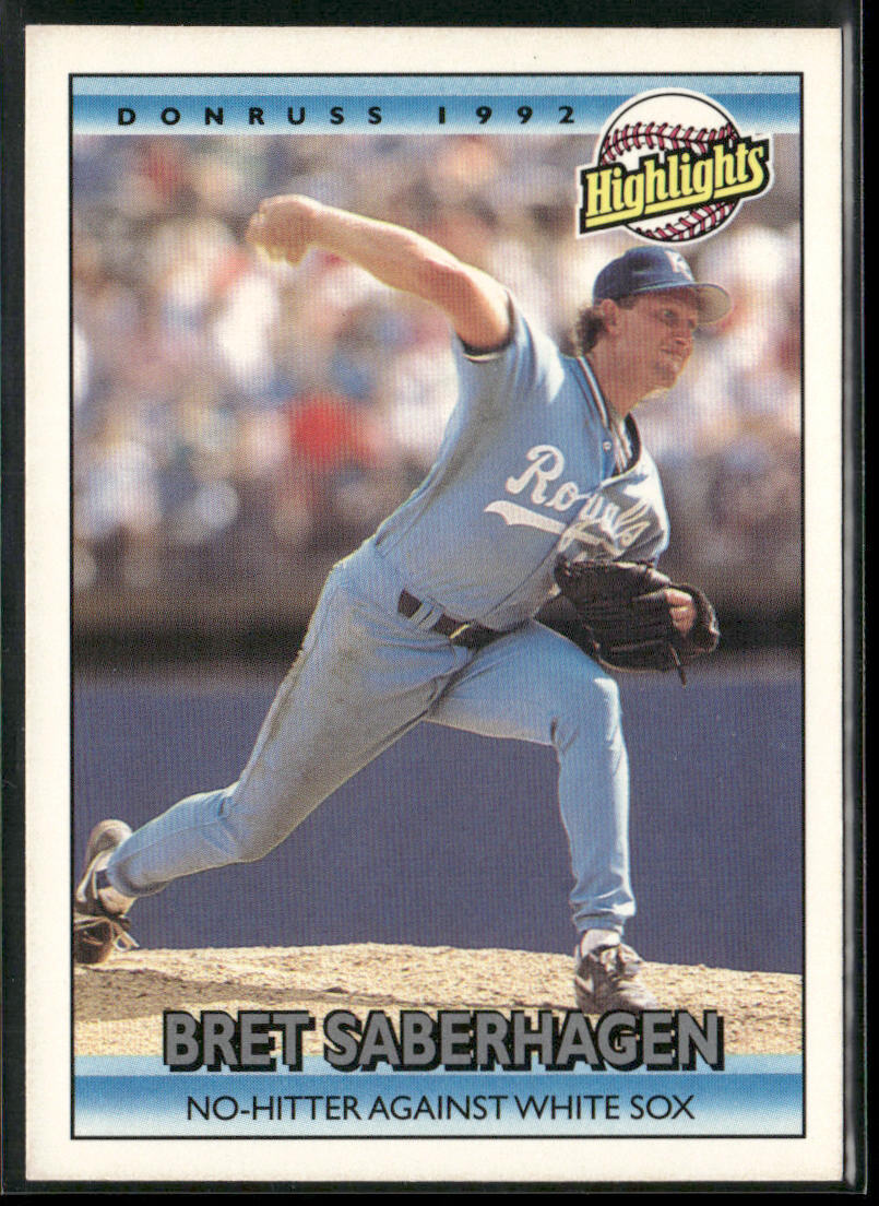 Bret Saberhagen 1992 Donruss #434b Kansas City Royals