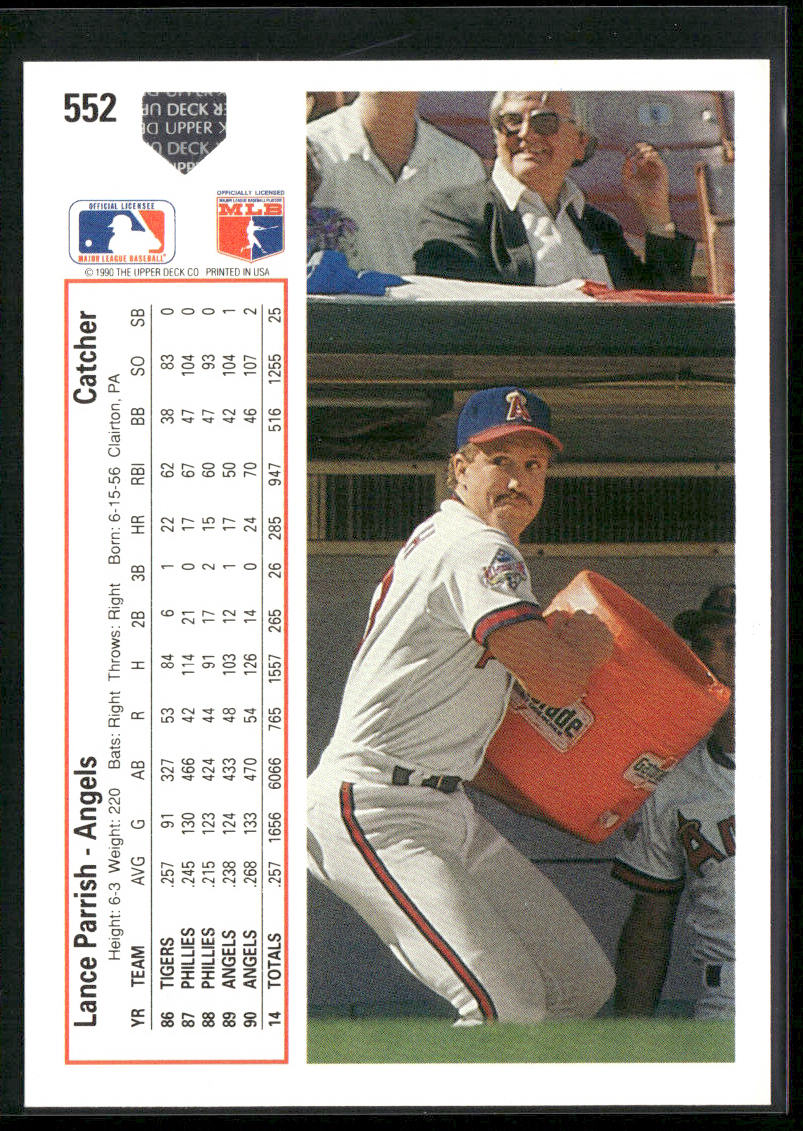 Lance Parrish 1991 Upper Deck #552c California Angels