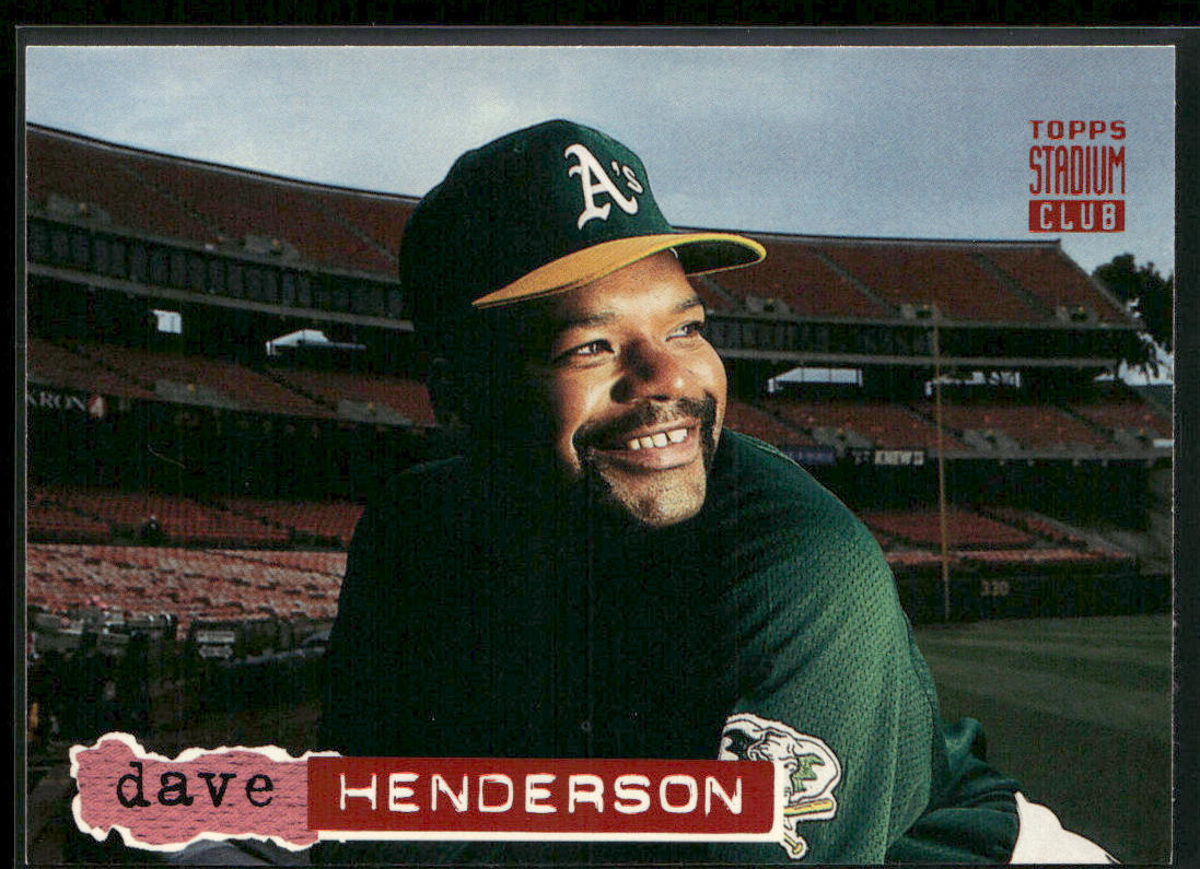 Dave Henderson 1994 Stadium Club #253 Oakland Athletics
