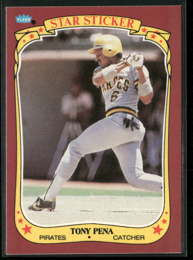 Tony Pena 1986 Fleer Star Stickers #87 Pittsburgh Pirates