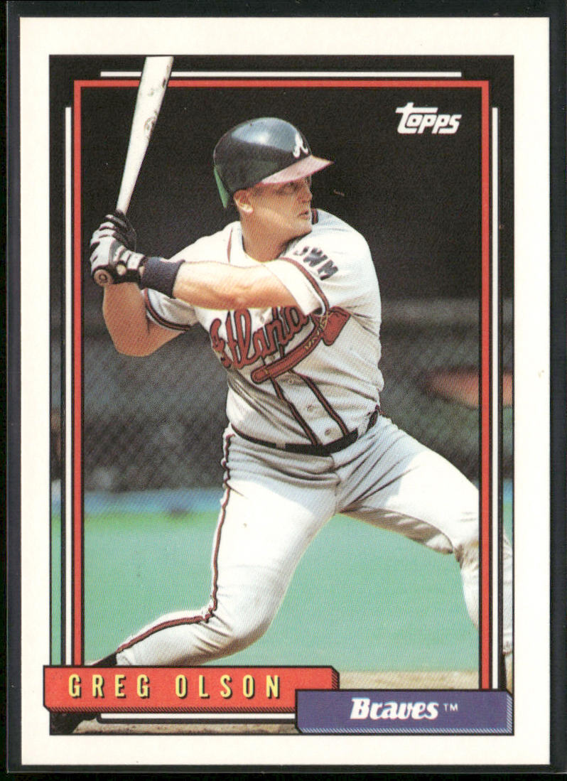 Greg Olson 1992 Topps #39 Atlanta Braves