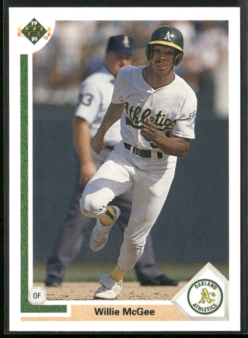Willie McGee 1991 Upper Deck #584 Oakland Athletics