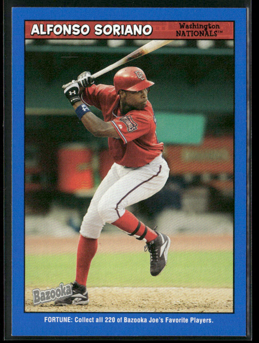 Alfonso Soriano 2006 Bazooka Blue Fortune #175 Washington Nationals