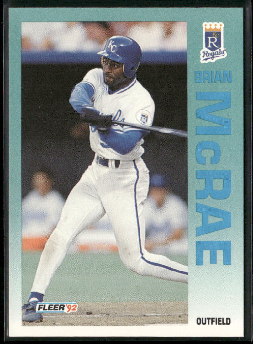 Brian McRae 1992 Fleer #163 Kansas City Royals