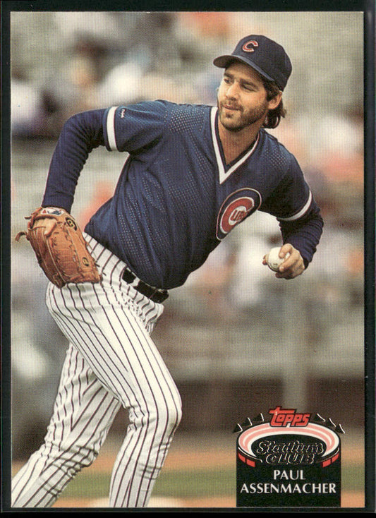 Paul Assenmacher 1992 Stadium Club #731 Chicago Cubs