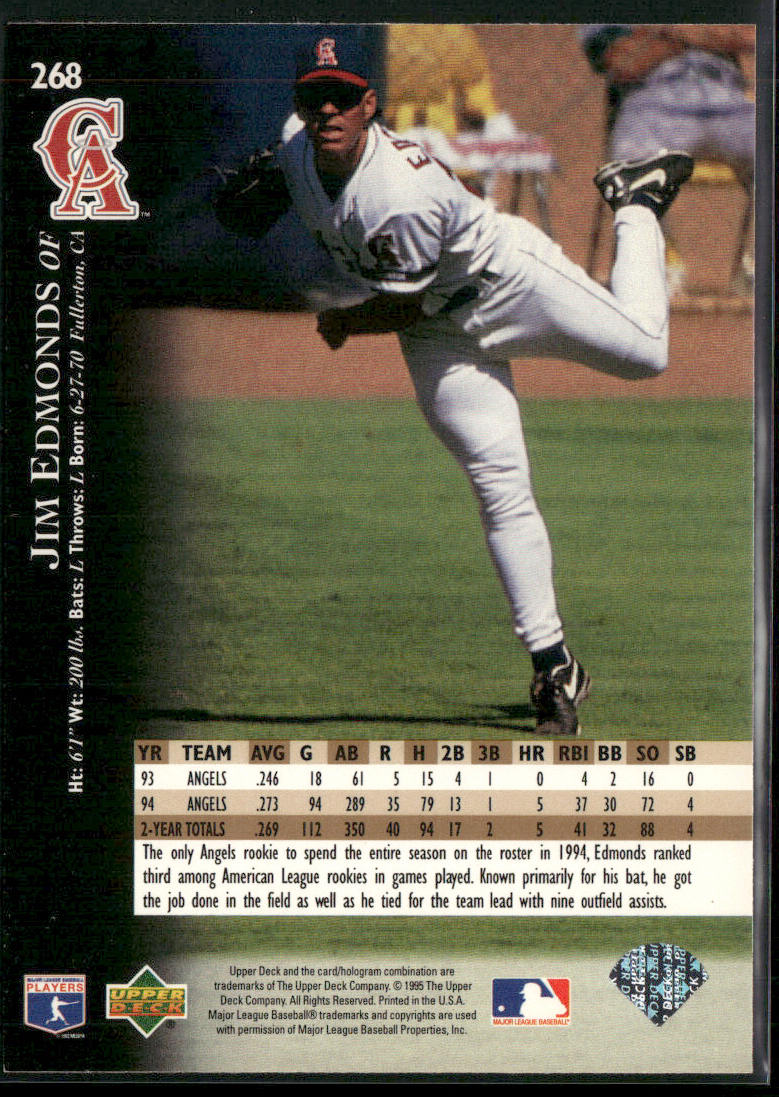 Jim Edmonds 1995 Upper Deck #268 California Angels