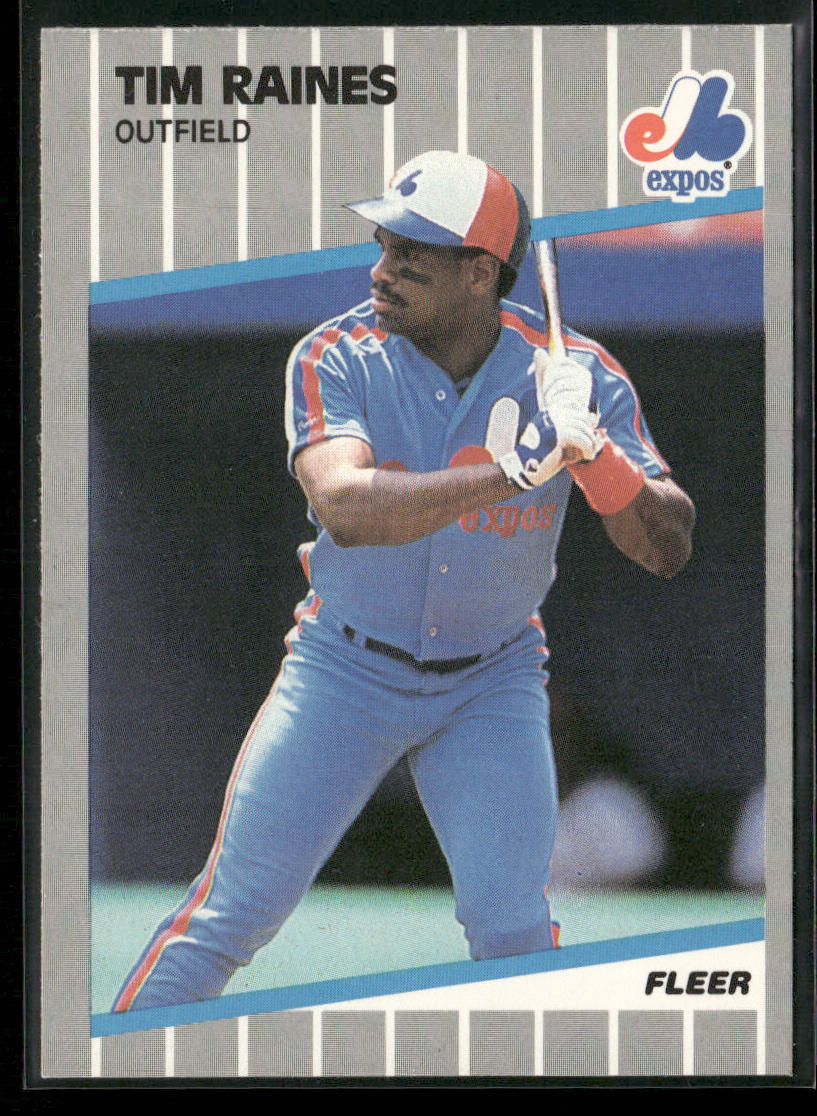 Tim Raines 1989 Fleer #391 Montreal Expos