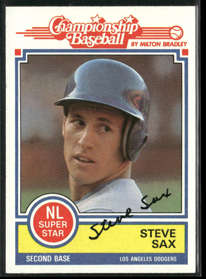 Steve Sax 1984 Topps Milton Bradley #NNO Los Angeles Dodgers