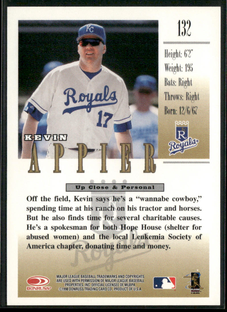 Kevin Appier 1998 Studio #132 Kansas City Royals