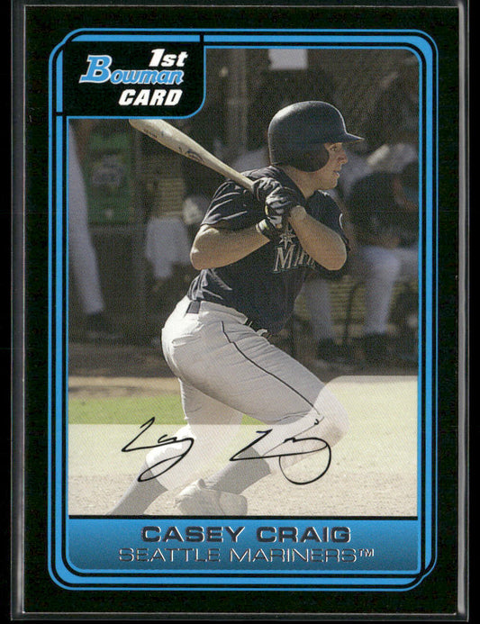 Casey Craig 2006 Bowman Prospects #B55 Seattle Mariners
